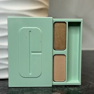 NEW Clinique High Impact Eyeshadow‎ Duo .06 oz BEACH BRONZE Retired